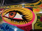 An artistic sticker showing an eye of providence with intricate esoteric details