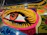 Close-up of a colorful, detailed painting inspired by a classic movie scene.