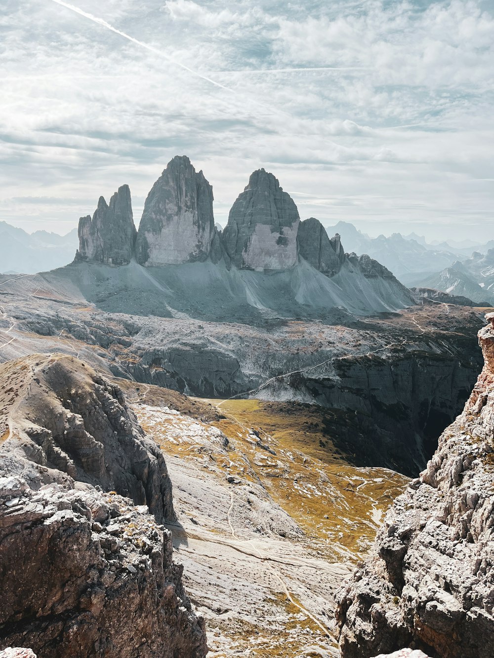 a person standing on top of a mountain