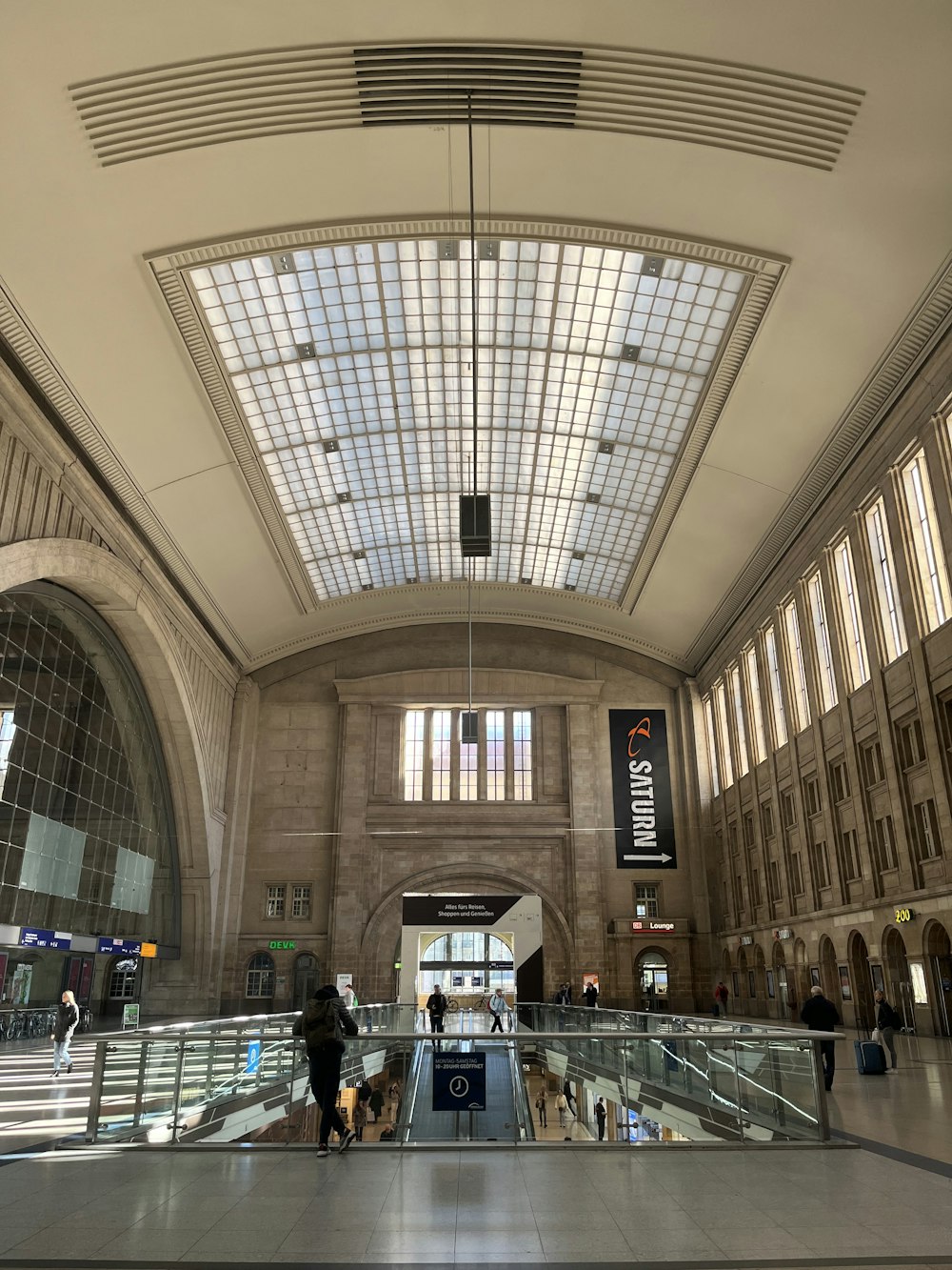 a large building with a skylight above it