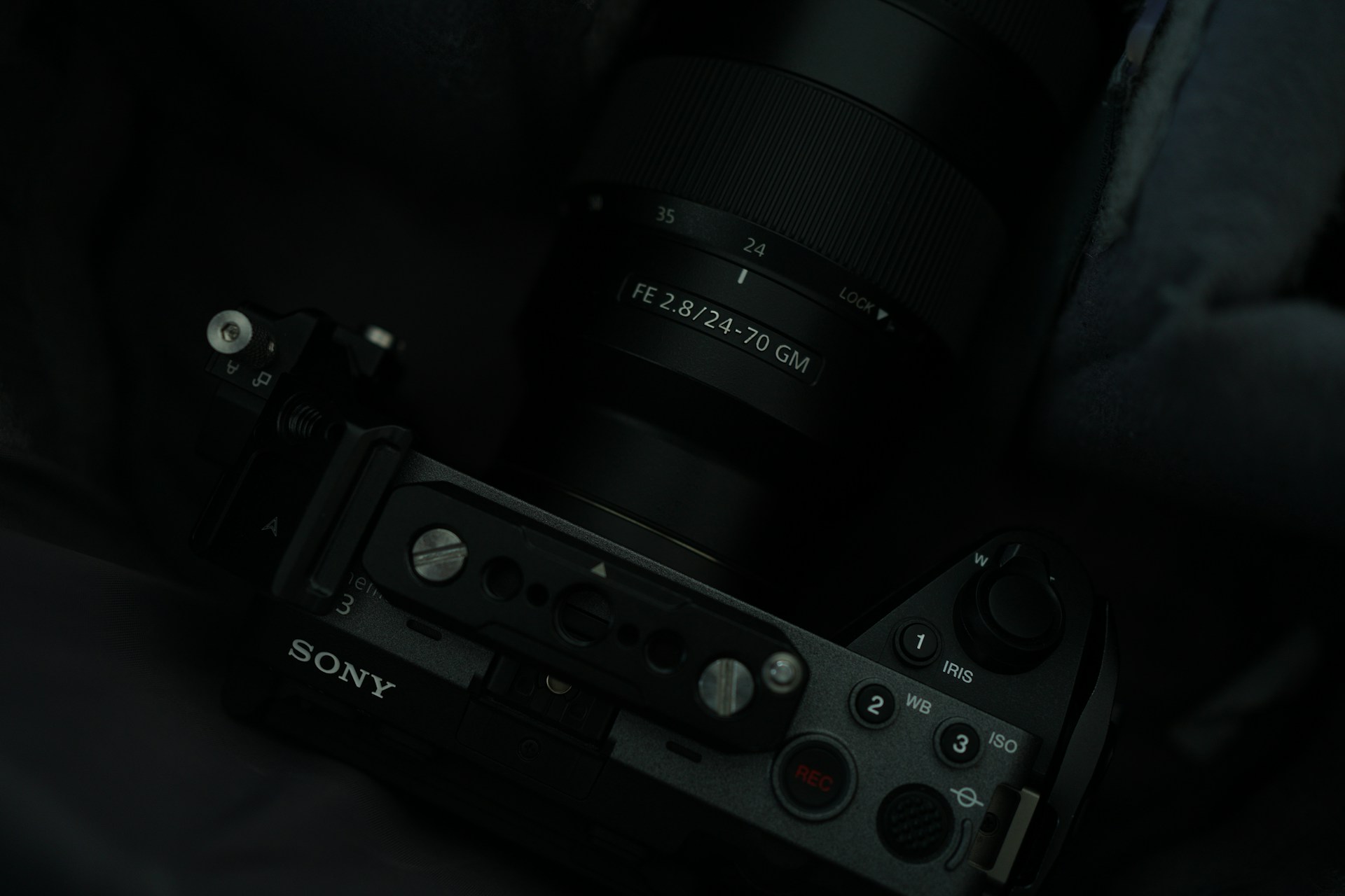 a camera with a lens attached to it