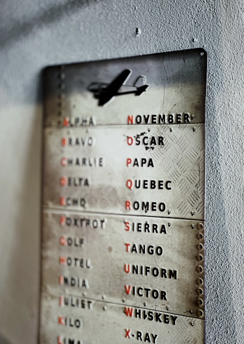 a sign on a wall that has a bunch of words on it