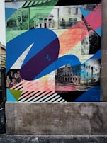 A dynamic collage of graphic, video, and sound elements representing saqergun's work.