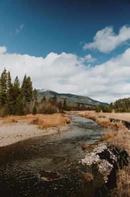 A peaceful landscape with a flowing river, symbolizing the flow of inherent rights.
