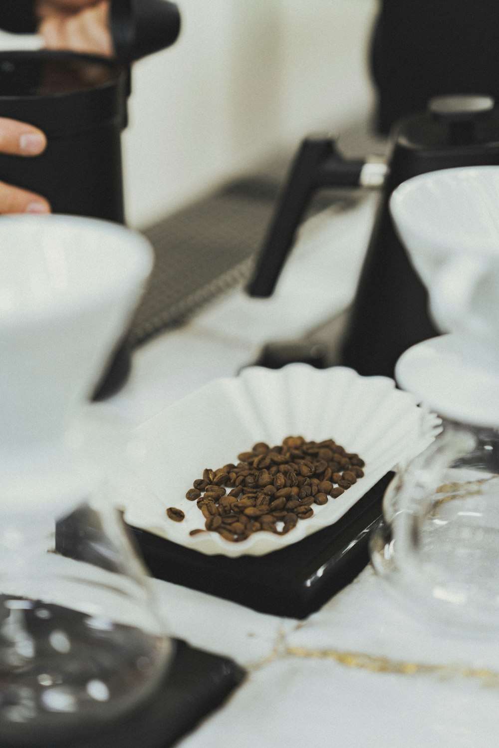 a coffee maker is making a cup of coffee