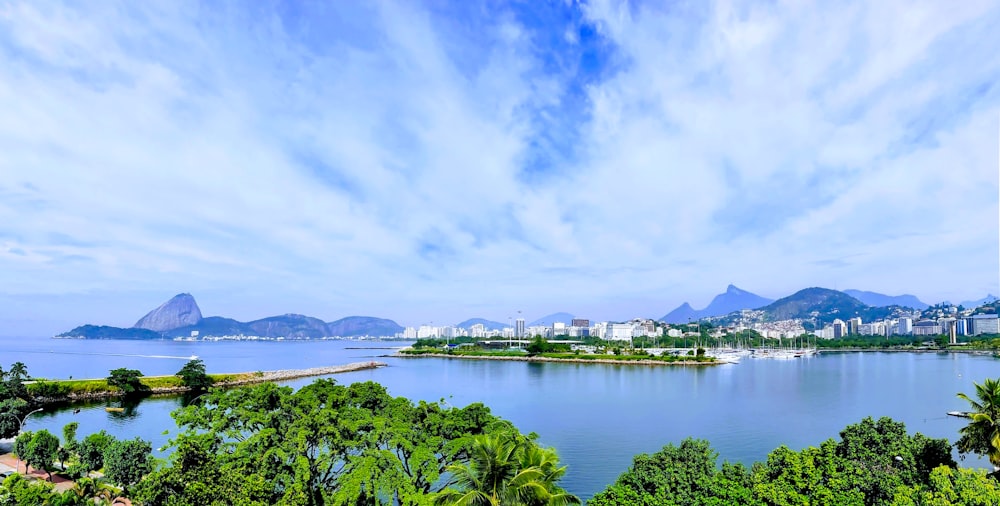 a beautiful view of a city and a body of water