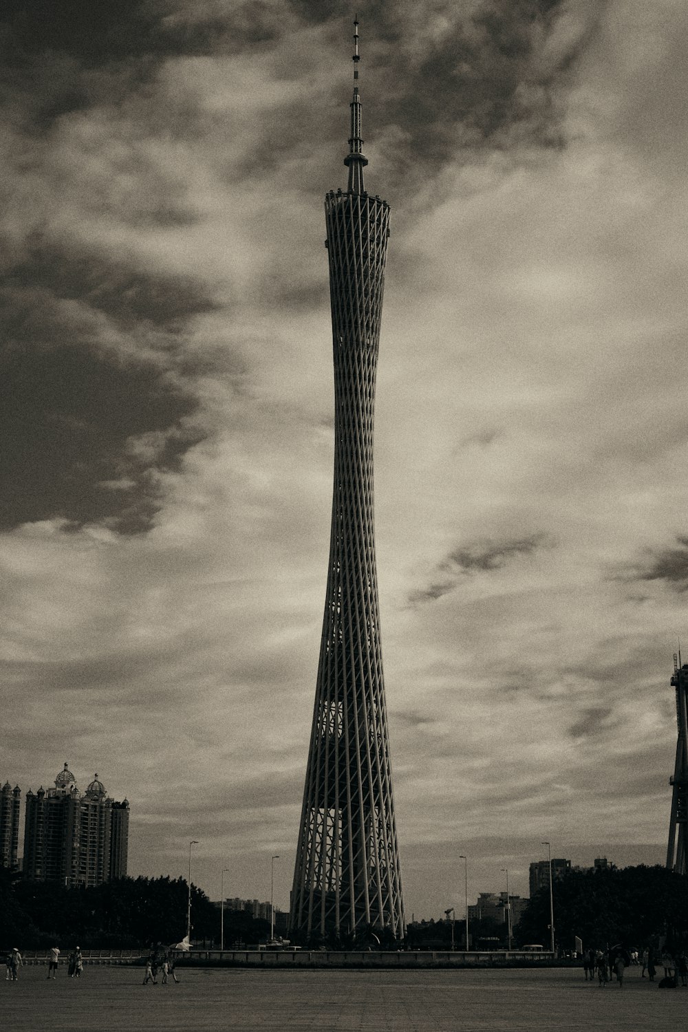 a tall tower with a clock on the top of it