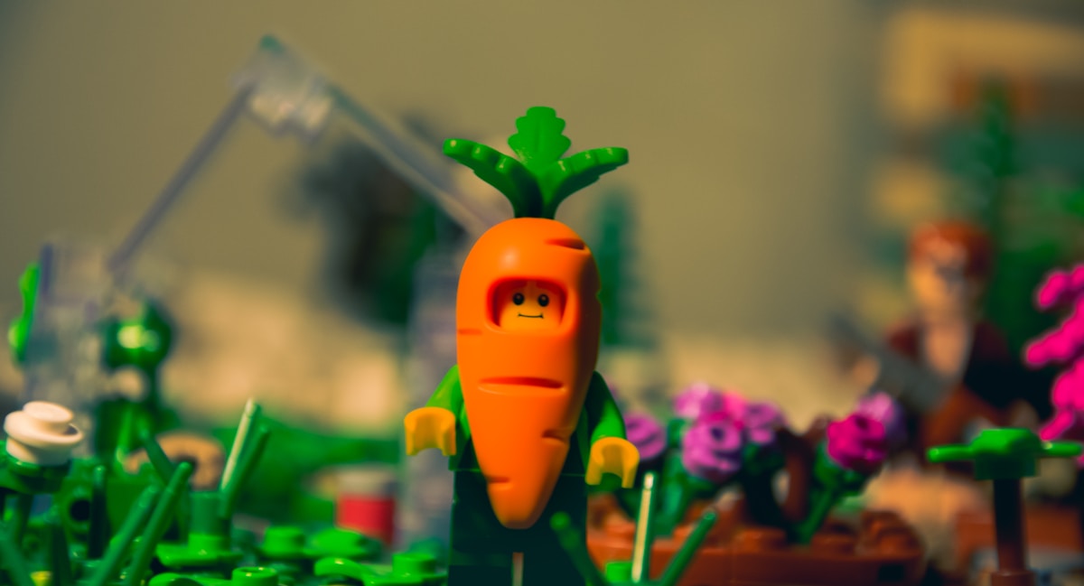 Cartoon carrot with a face