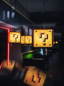 a bunch of lights that are hanging from a ceiling