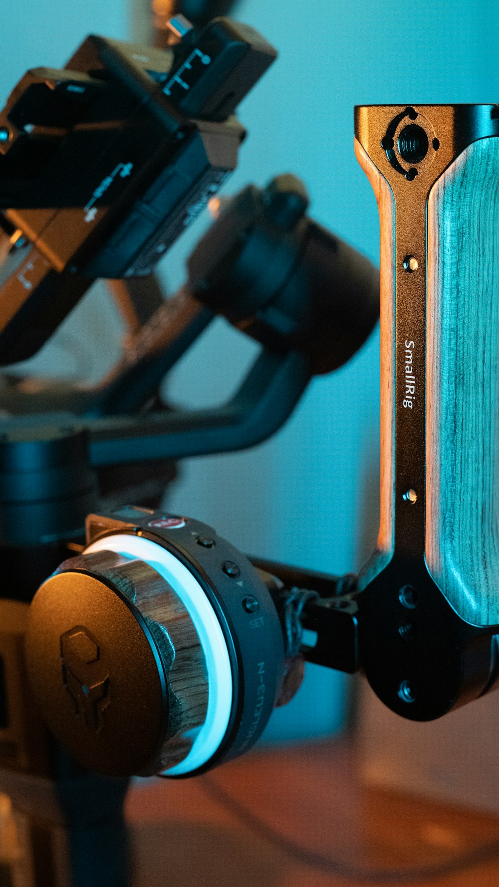 a close up of a camera on a tripod