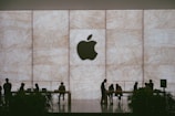 A vibrant image of people engaged with Apple technology.
