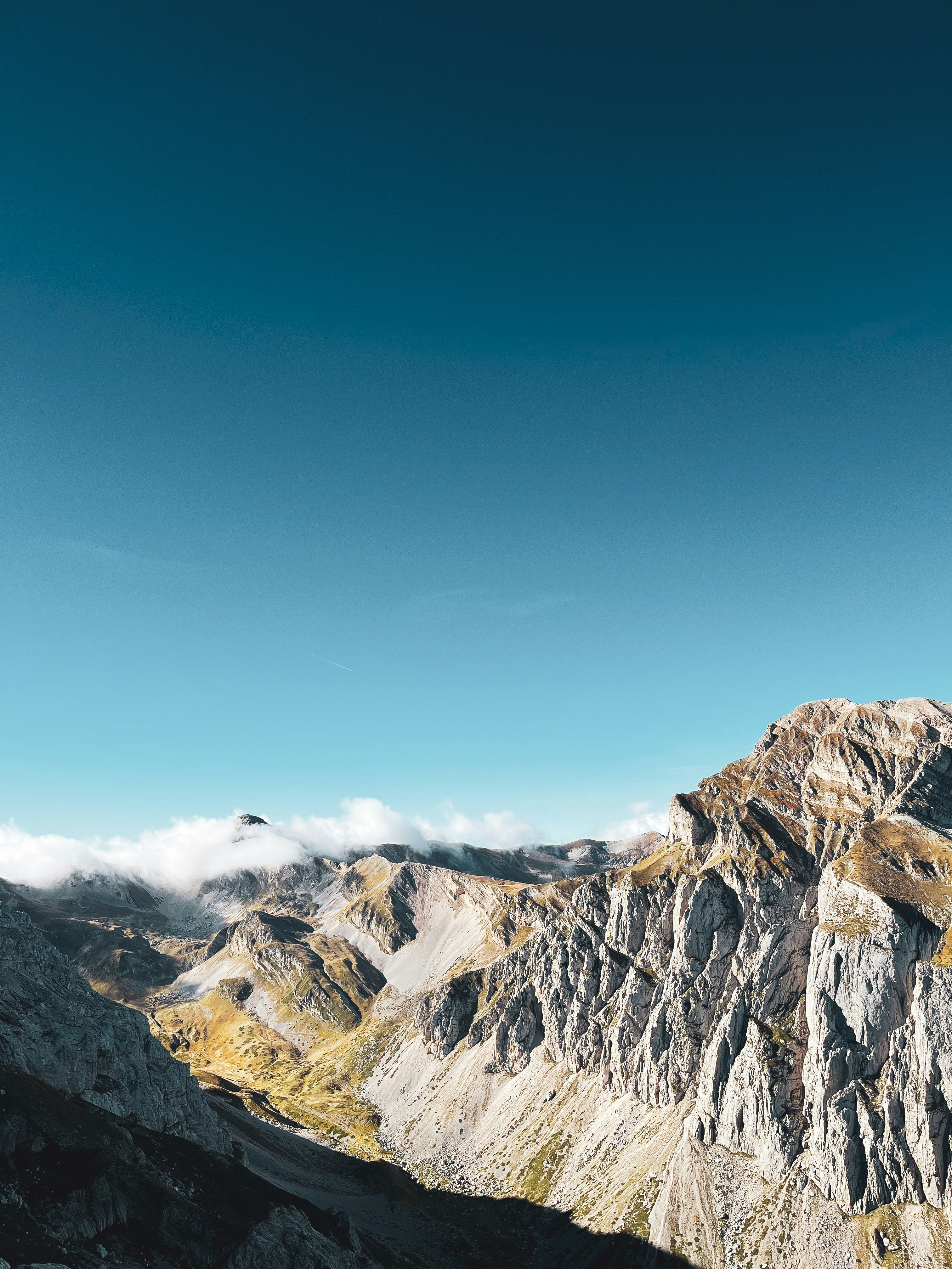 a view of a mountain range from a high point of view