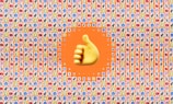 A vibrant digital lobby filled with animated emojis.