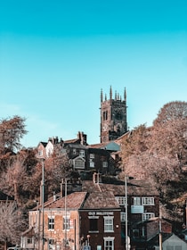 a large building with a clock tower on top of it