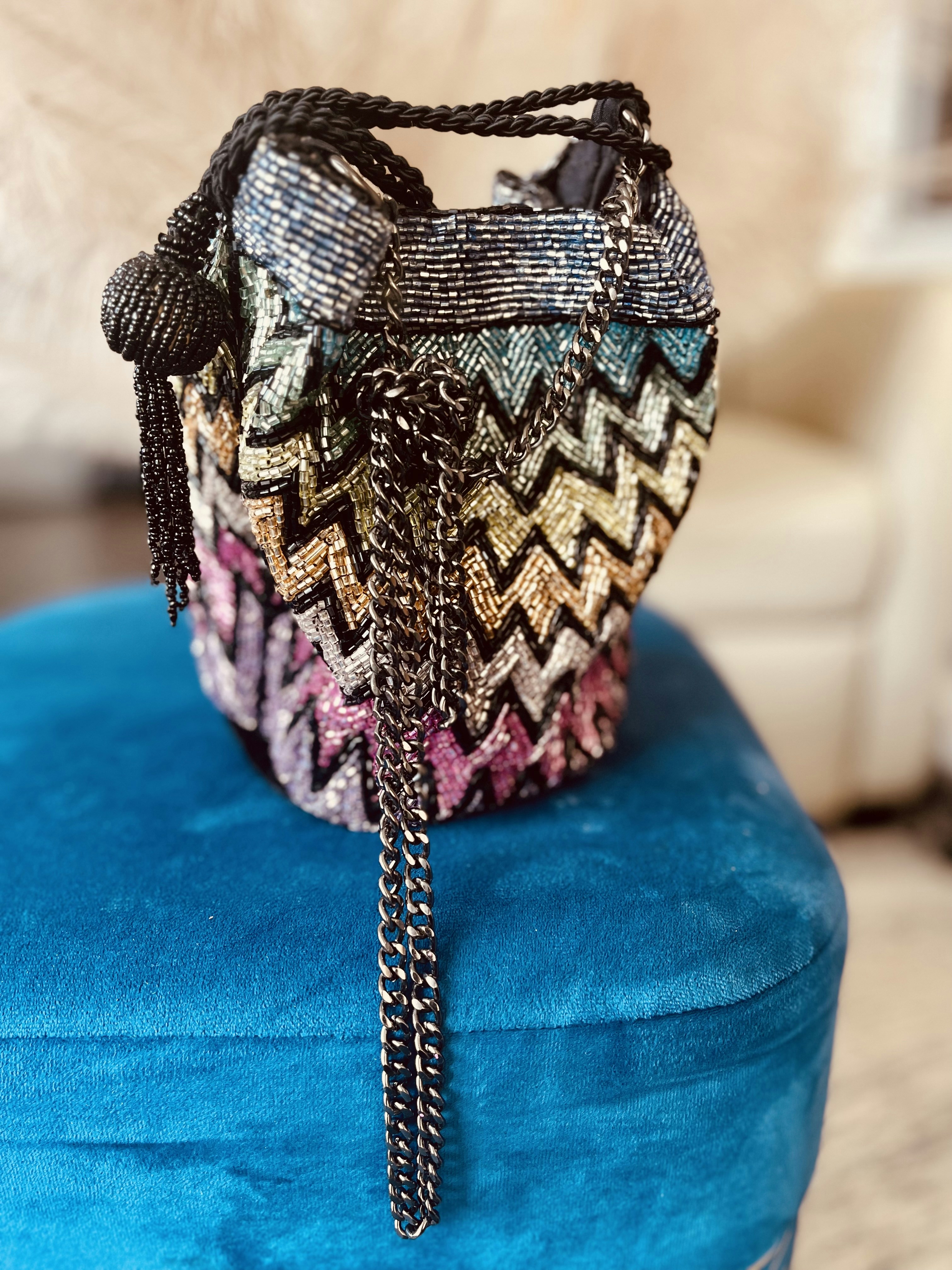 Vibrant Beaded Purse