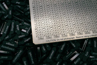 Side view of cloned access cards showing security features.