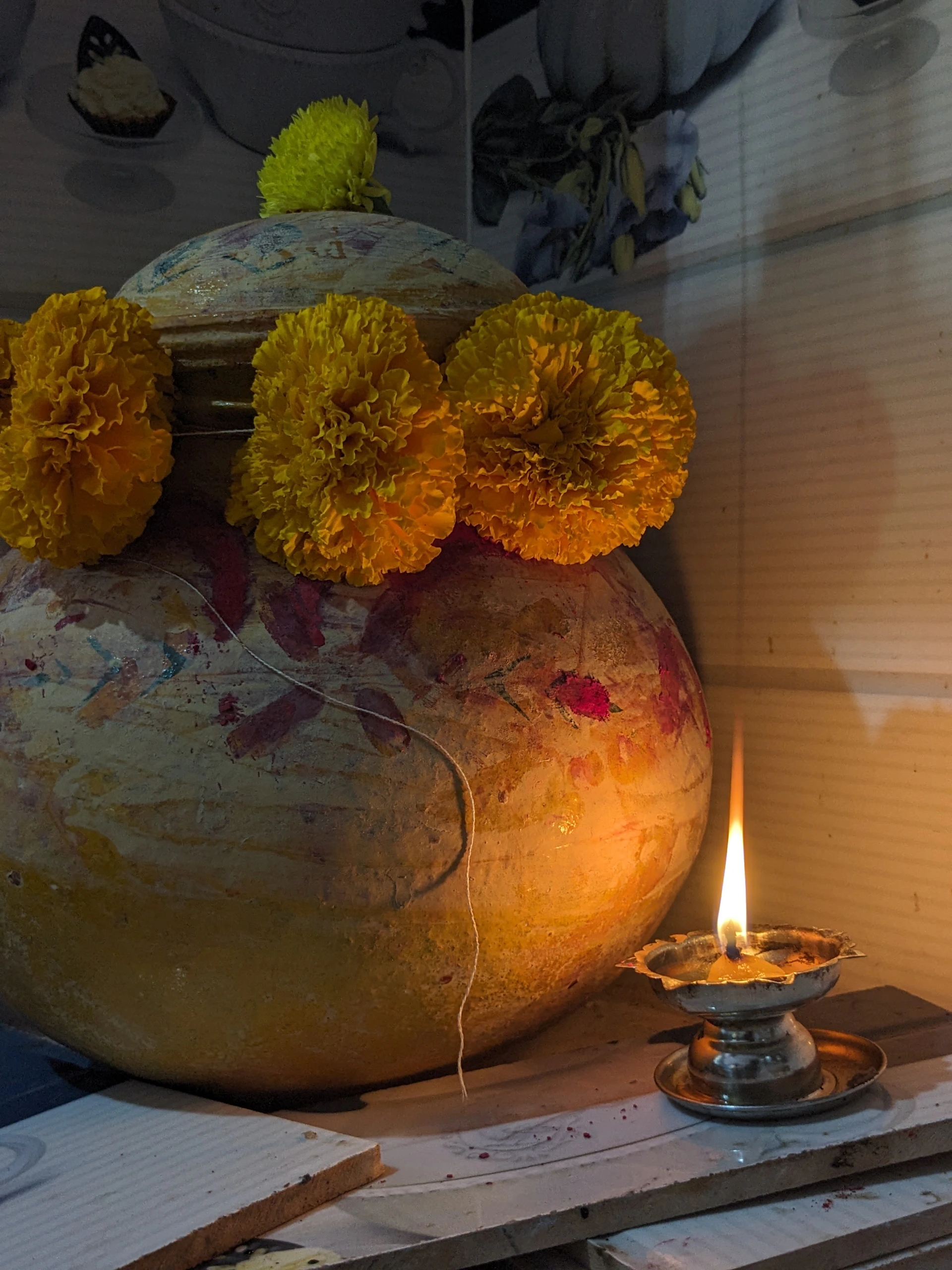 woman holding dried flower