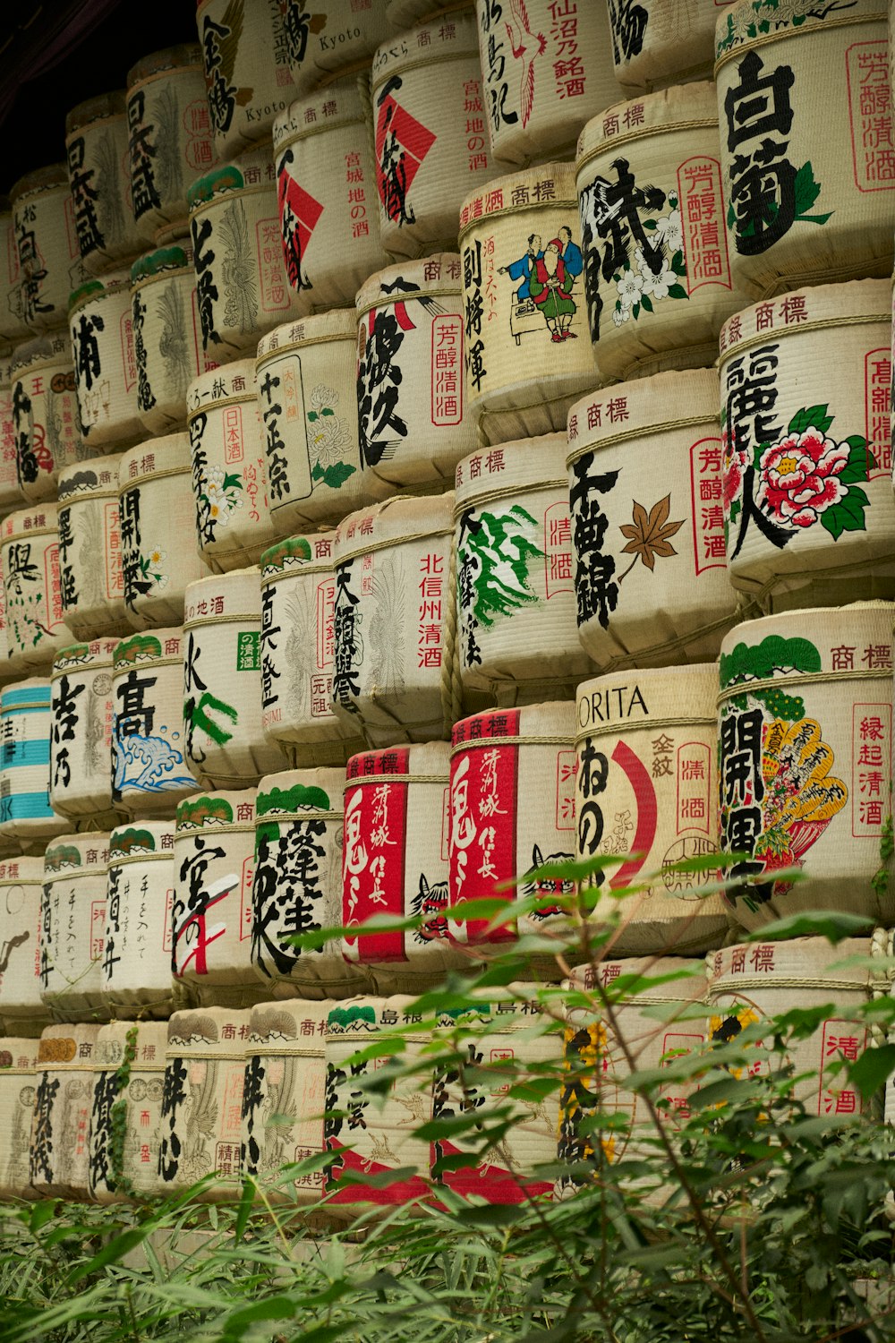 a bunch of tea bags stacked on top of each other