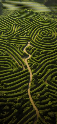 a large maze in the middle of a field