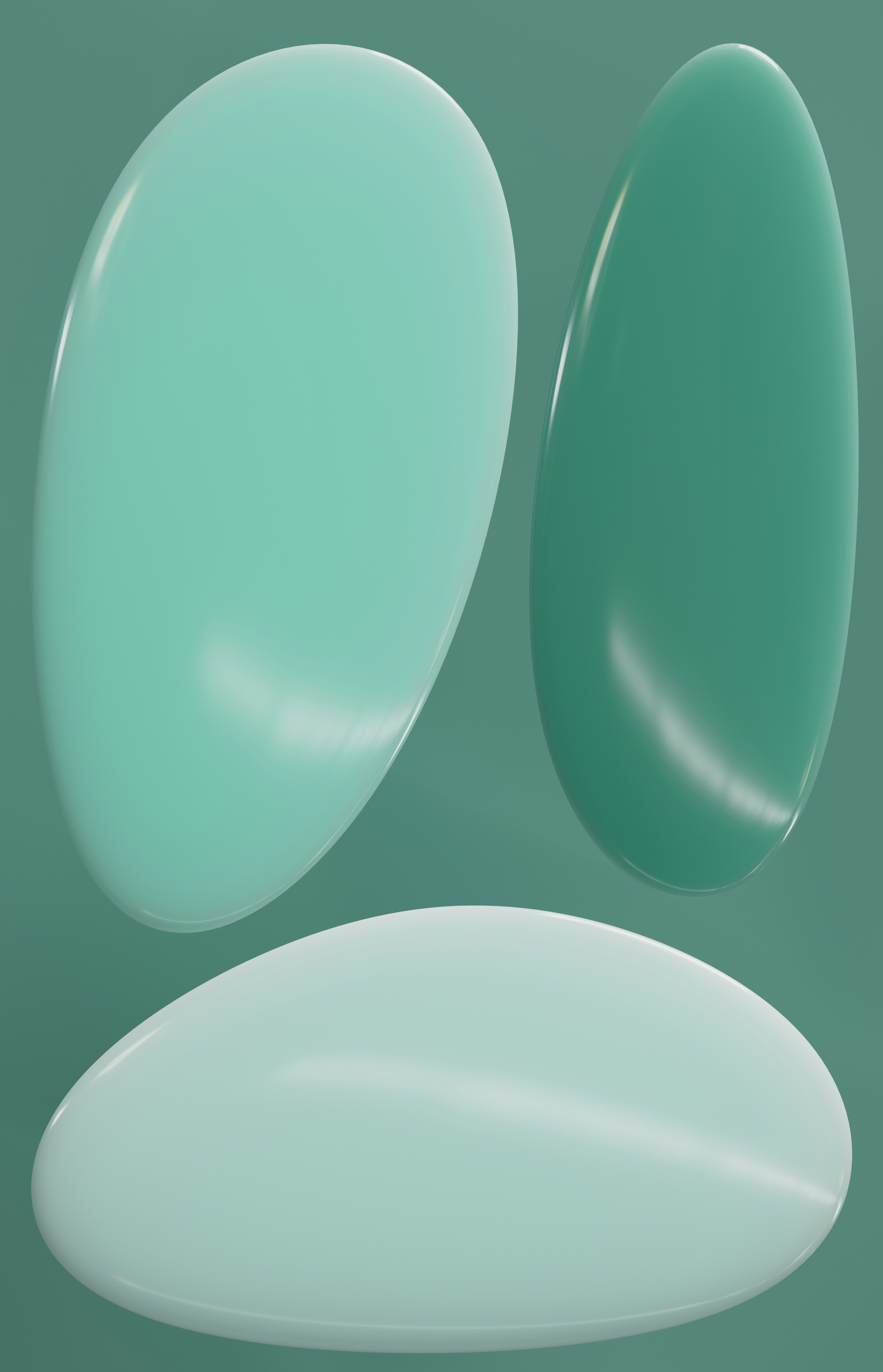 a green and white object is shown in this image