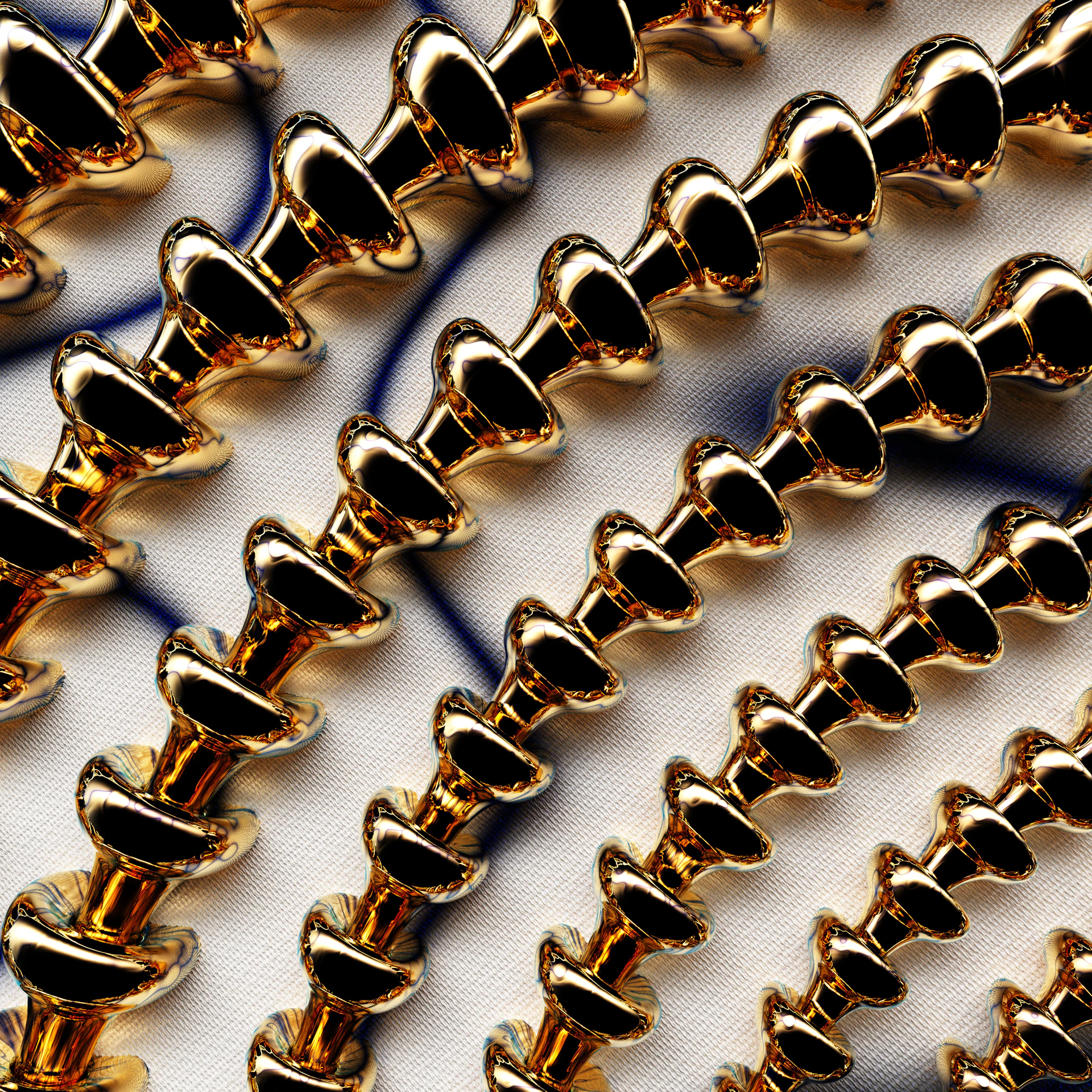 a close up of a bunch of shiny objects