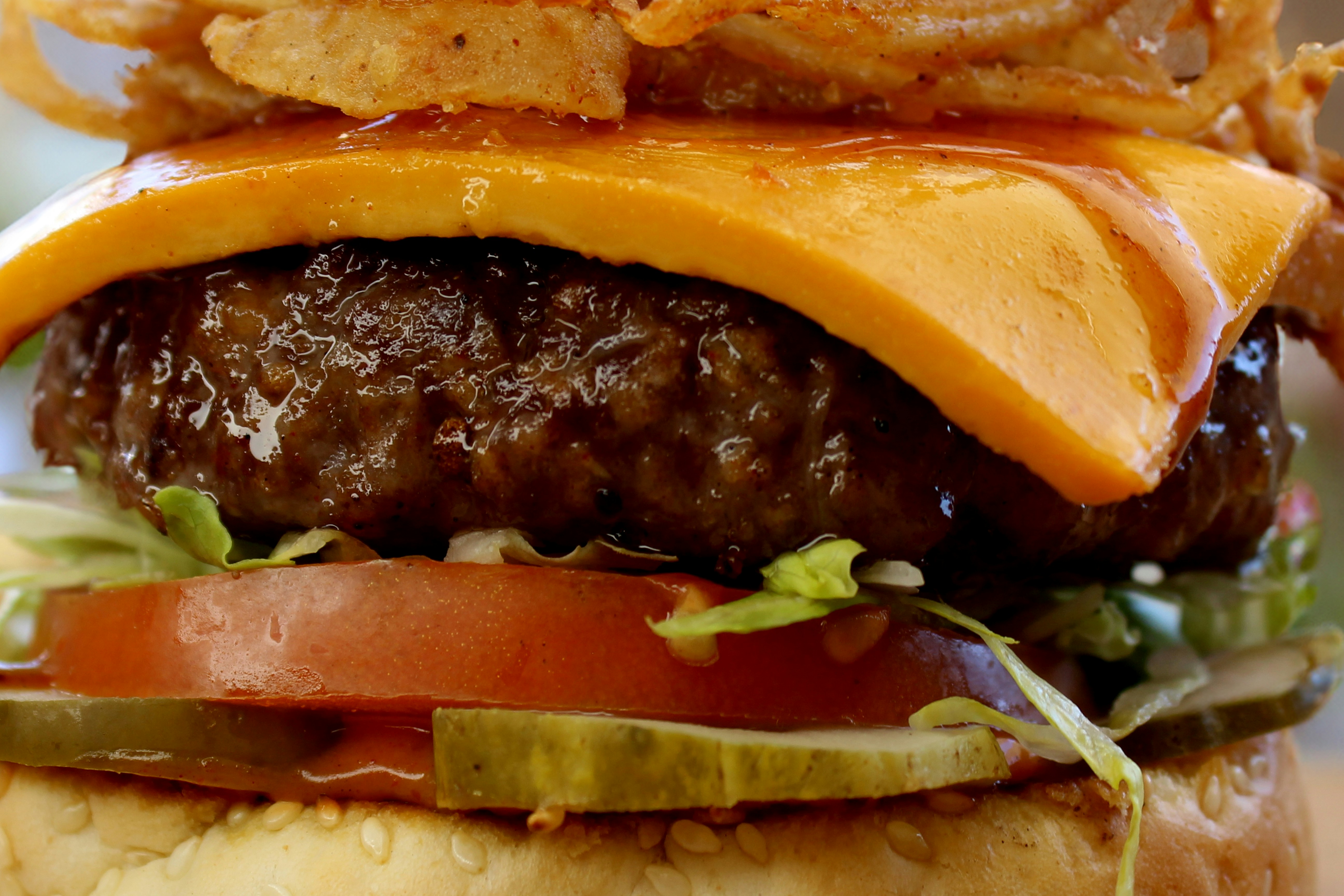 Gourmet burger close-up
