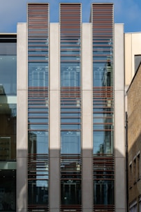 Elegant commercial building facade with glass windows