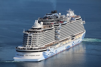 a large cruise ship in the middle of the ocean