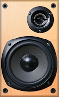 A close-up of a high-fidelity speaker showcasing its design.