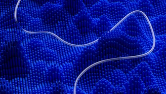 an abstract blue patterned illusion