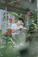 Quiet garden nook perfect for reading or enjoying a peaceful moment.