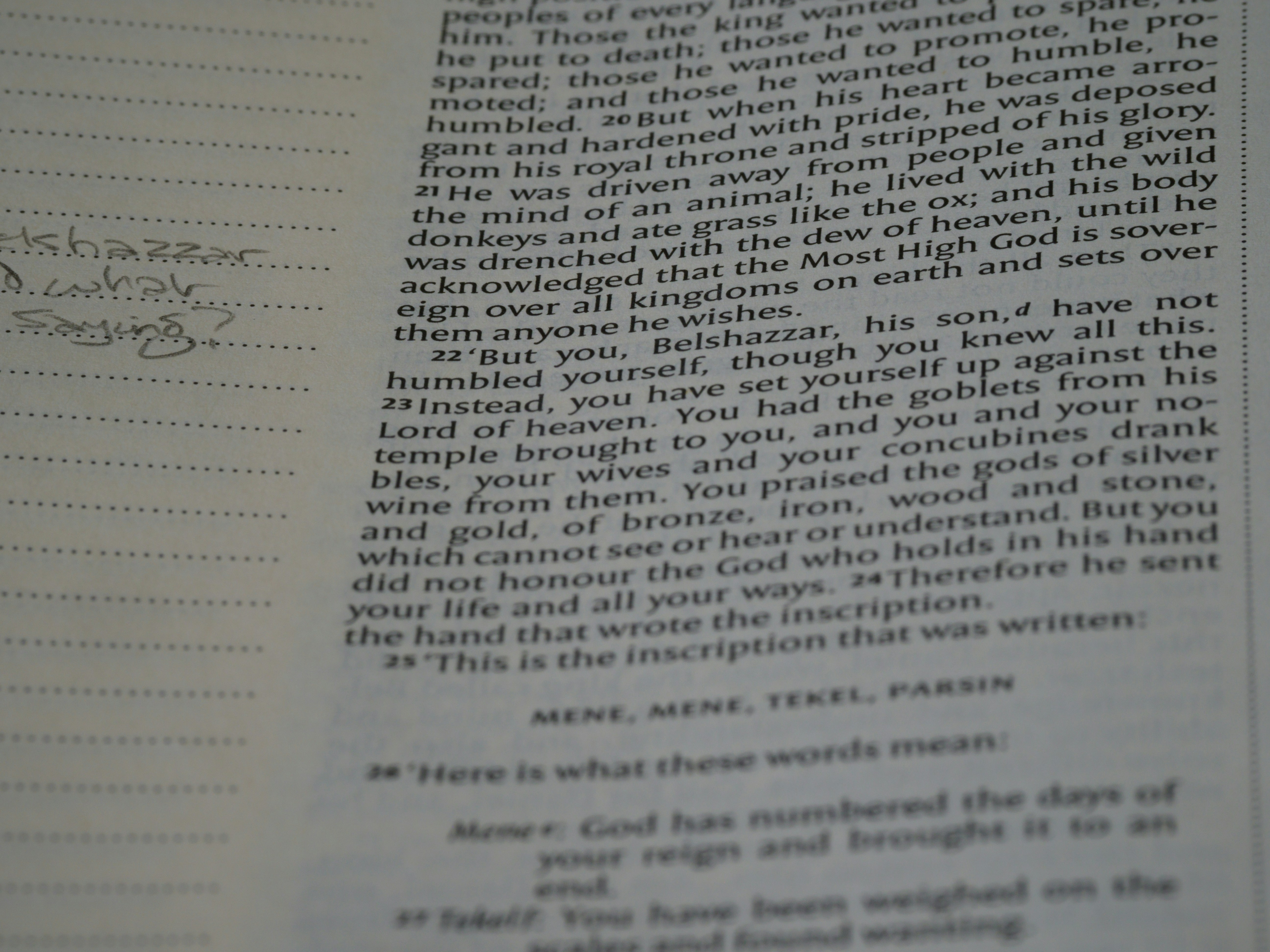 a close up of a book with writing on it