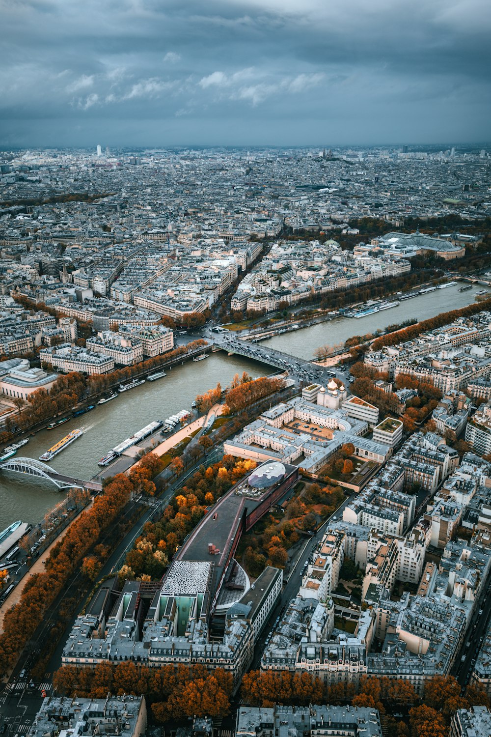 an aerial view of the city of paris