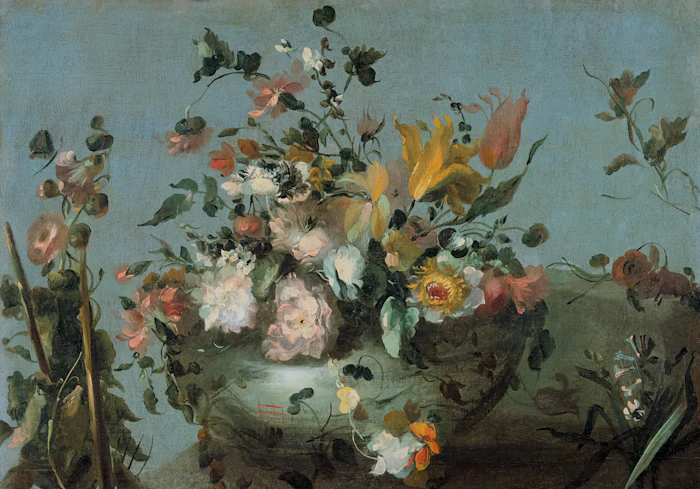 Floral still life with soft blooms