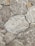 Rough stone tiles are laid out in an uneven pattern. The surfaces feature white and beige veins running across various shades of gray and brown. The texture appears rugged and natural, with some stones having sharper edges, while others seem more rounded.