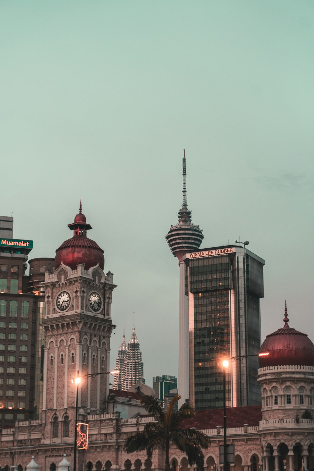 a large building with a clock on the top of it