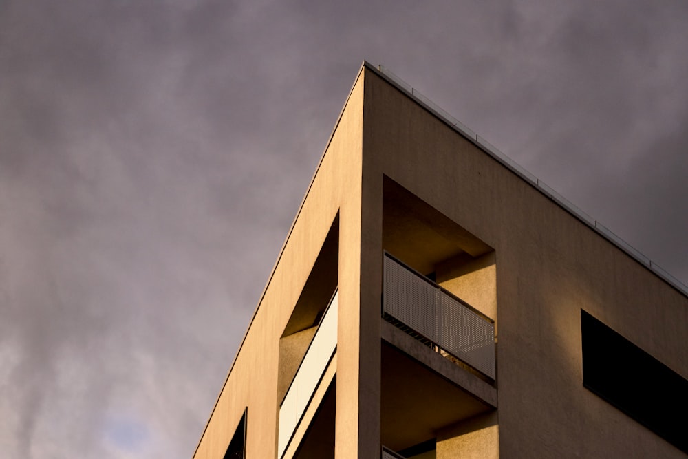 a tall building with balconies and balconies on the balconies