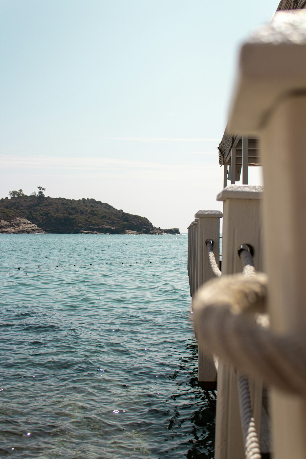 a view of a body of water from a boat