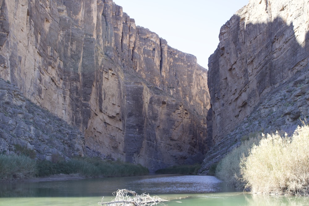 a body of water surrounded by mountains and trees