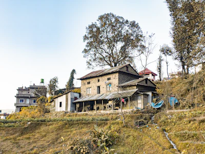 House on a green hillside