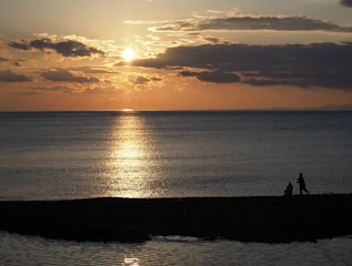 Kentenfromlucca 2 album cover showing a sunset over a calm sea.