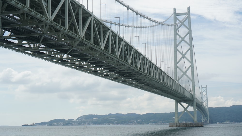 a large bridge spanning over a large body of water