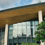 Architectural rendering of Greenwood Park’s sleek building design.