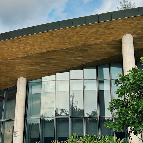 Modern African architectural office blending natural materials with sleek design elements.