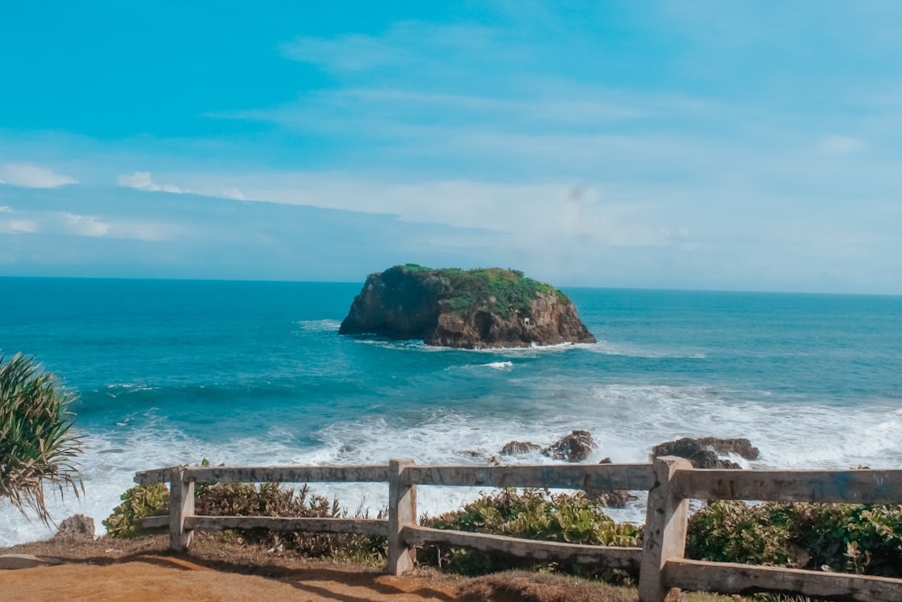 a view of the ocean from a cliff