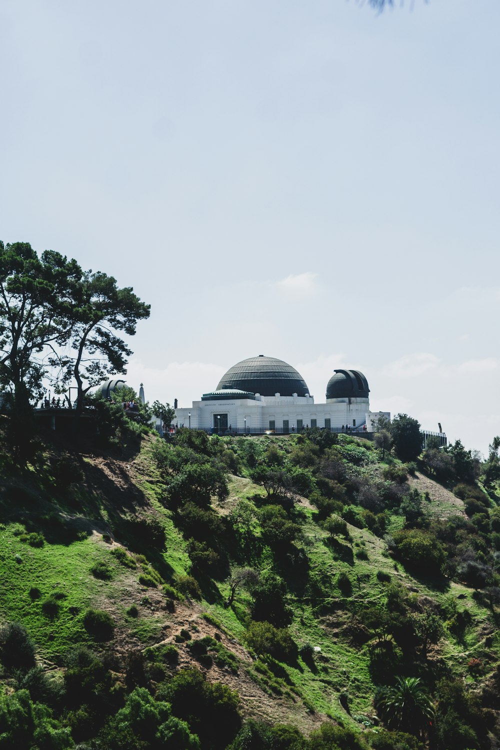 a hill with two observatorys on top of it