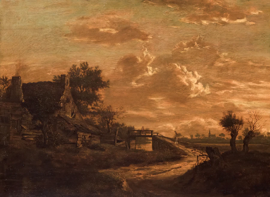 Landscape at Sunset, Dutch Golden Age, c. 1654–1657