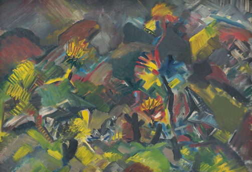 A vibrant canvas showing a mix of bold brushstrokes and delicate details reflecting personal evolution.