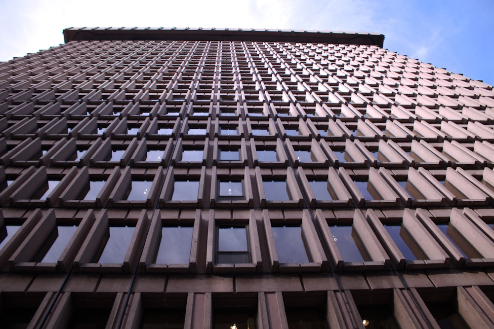 a very tall building with lots of windows