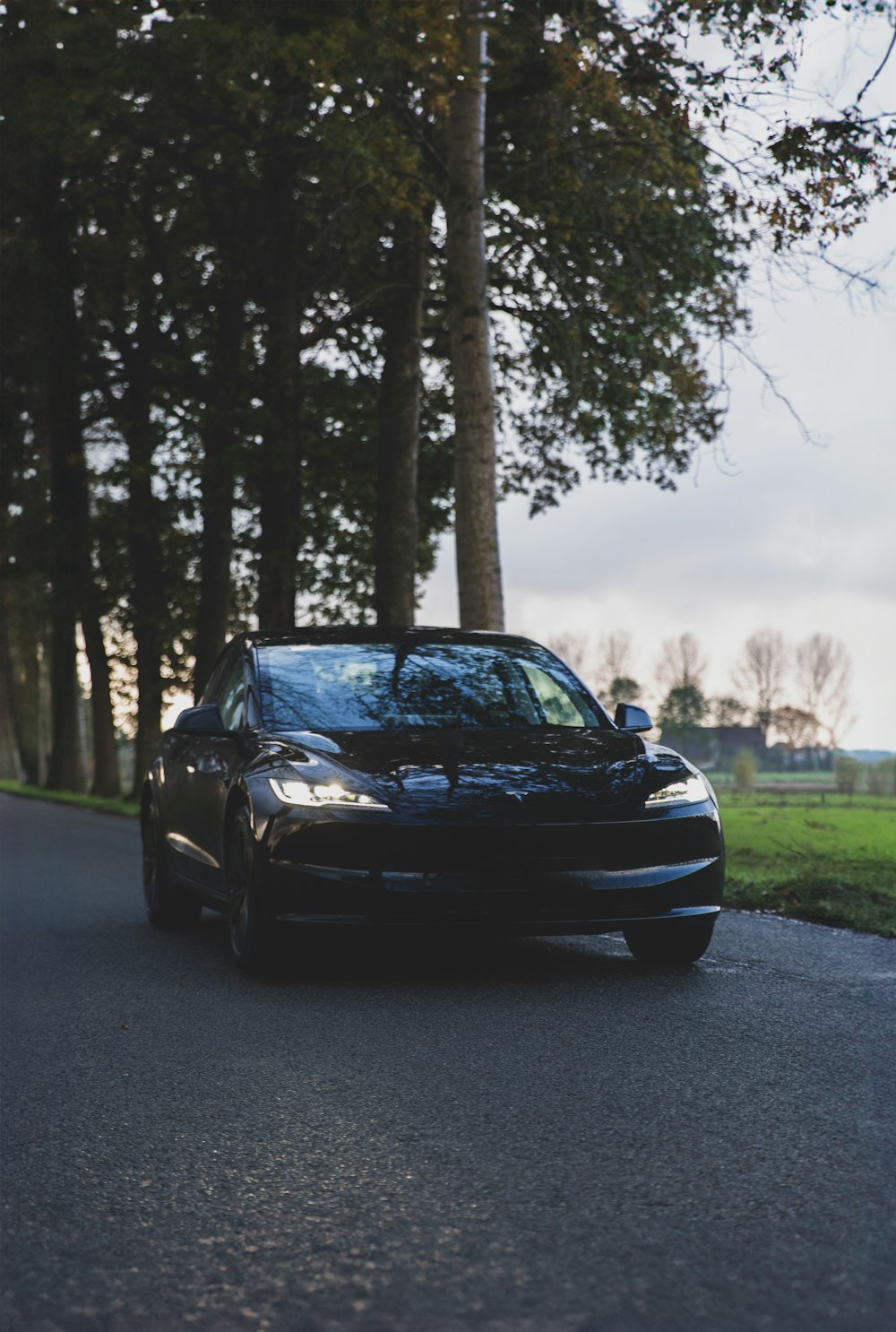 a car parked on the side of the road